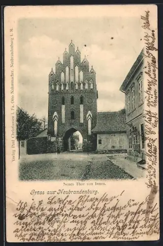 AK Neubrandenburg, Neues Thor von innen