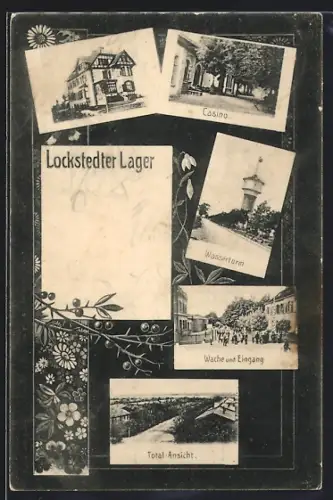AK Lockstedter Lager, Casino, Wasserturm, Wache und Eingang, Total-Ansicht