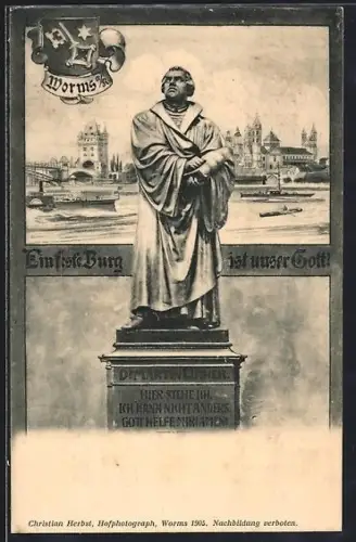 AK Worms, Lutherdenkmal, Wappen