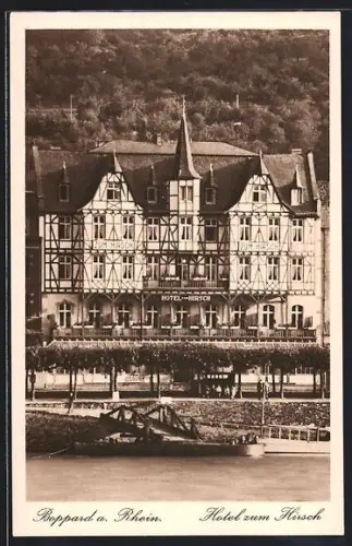 AK Boppard a. Rhein, Hotel zum Hirsch, Bes. A. Wisst