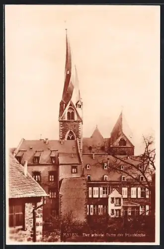 AK Mayen, Der schiefe Turm der Pfarrkirche