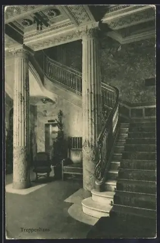 AK Berlin, Gasthaus Weinstuben Kempinski, Treppenhaus