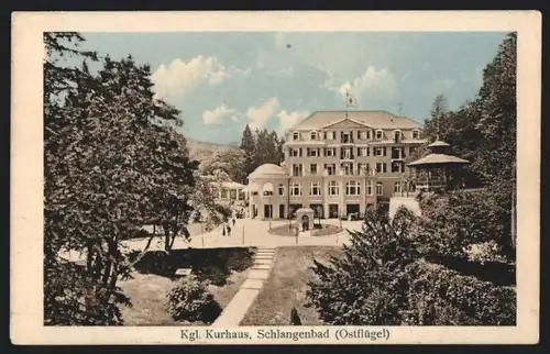 AK Schlangenbad, Kgl. Kurhaus Ostflügel