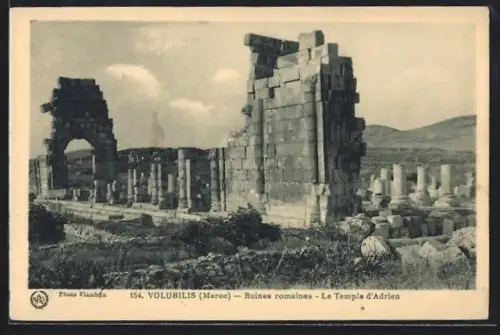 AK Volubilis, Ruines romaines, Le Temple d`Adrien