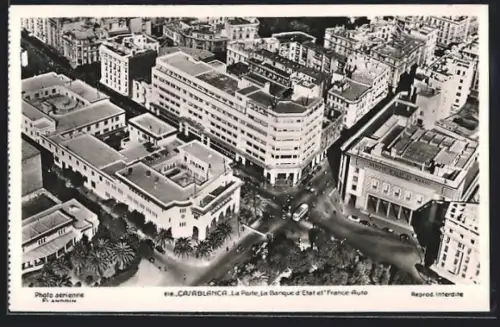 AK Casablanca, la poste, la banque d`Etat et France-Auto