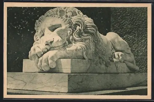 AK Aloupka /Krim, Löwendenkmal