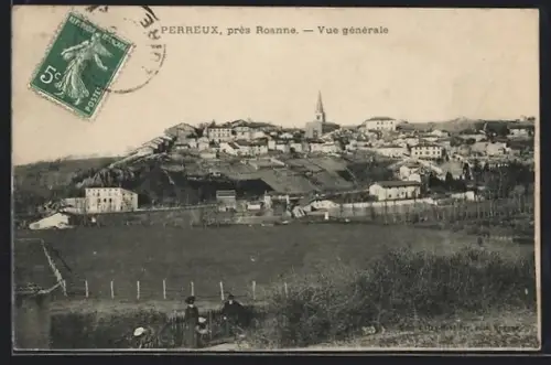 AK Perreux près Roanne, Vue générale