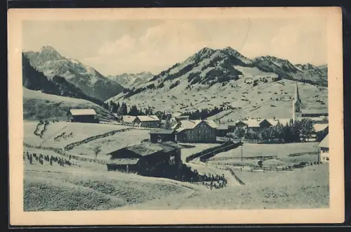 AK Riezlern, Gesamtansicht mit Widderstein