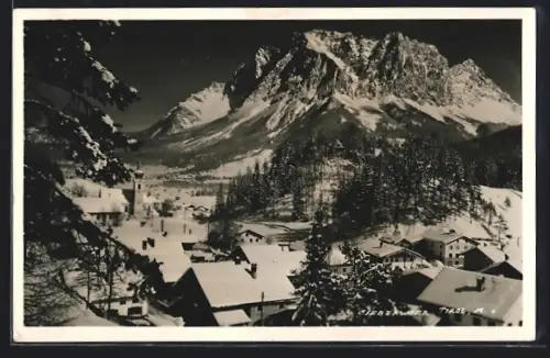 AK Bieberwier /Tirol, Totalansicht im Winter aus der Vogelschau