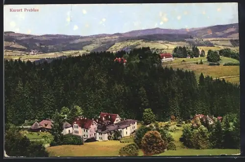 AK Preblau, Kurort Preblau mit Umgebung aus der Vogelschau