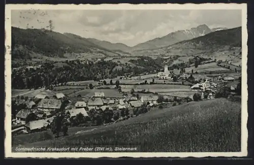 AK Krakaudorf /Steiermark, Gesamtansicht mit Preber