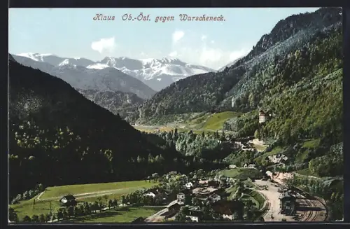 AK Klaus /Ob.-Öst., Ortsansicht gegen Warscheneck