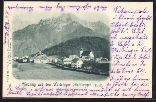 AK Waidring, Gesamtansicht mit den Waidringer Steinbergen