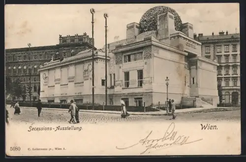 AK Wien IV, Secessions-Ausstellung, Jugendstil-Gebäude