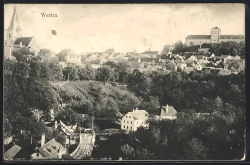 AK Weitra, Teilansicht mit Kirche