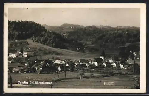 AK Gamlitz bei Ehrenhausen, Gesamtansicht mit Umgebung