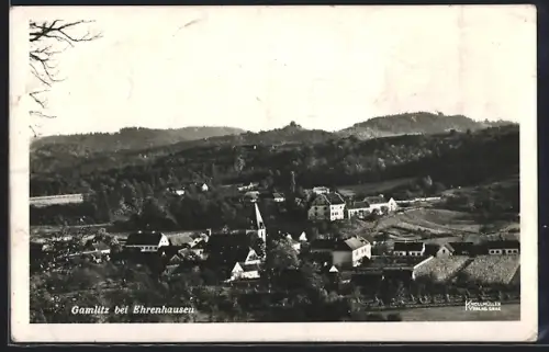 AK Gamlitz bei Ehrenhausen, Totalansicht aus der Vogelschau