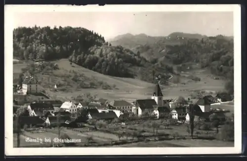 AK Gamlitz bei Ehrenhausen, Ortspanorama aus der Vogelschau