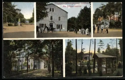 AK Zeithain, Truppen-Übungsplatz, Offizier-Kasino, verschiedene Ansichten