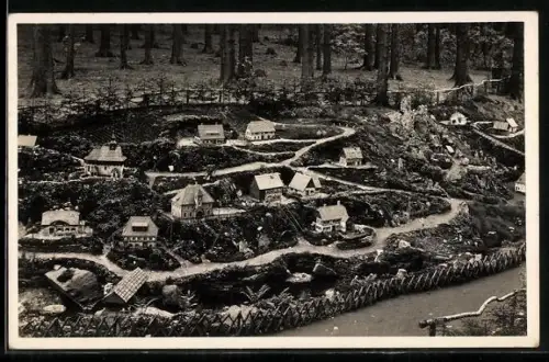 AK Oederan /Erzgebirge, Miniaturpark Klein-Erzgebirge im Stadtwald