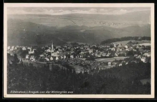 AK Eibenstock i. Erzgeb., Ansicht von der Wintergrün aus