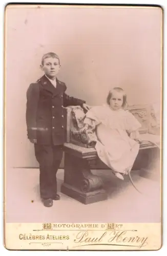 Fotografie Paul Henry, St. Dizier, Rue de Joinville 3, Geschwister im Porträt