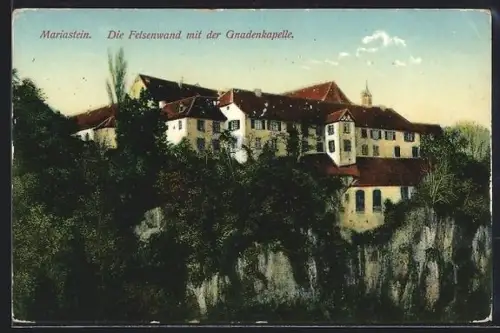 AK Mariastein, Felsenwand mit der Gnadenkapelle