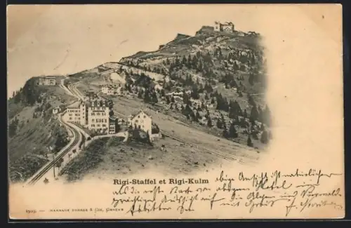 AK Rigi-Kulm, Panorama mit Rigi-Staffel