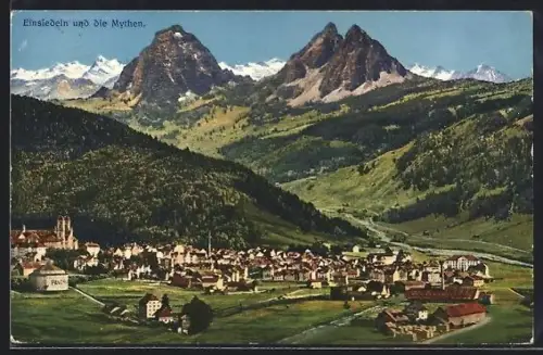 AK Einsiedeln, Teilansicht und die Mythen