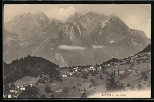 AK Corbeyrier, Panorama mit Bergen