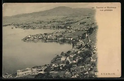 AK Territet, Vue générale avec Montreux