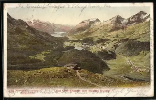 AK Ober-Engadin, Panorama vom Muottas Muraigl