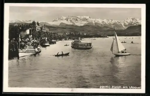 AK Zürich, Partie am Utoquai