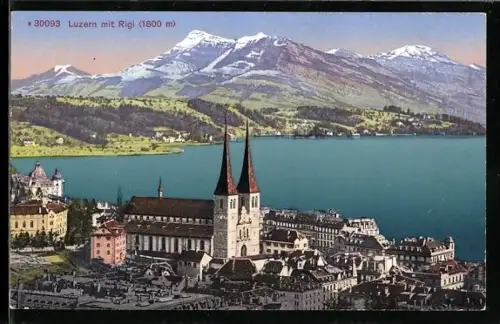 AK Luzern, Teilansicht mit Rigi