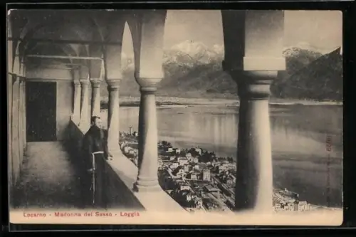 AK Locarno, Madonna del Sasso, Loggia