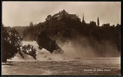 AK Schaffhausen, Rheinfall mit Schloss Laufen