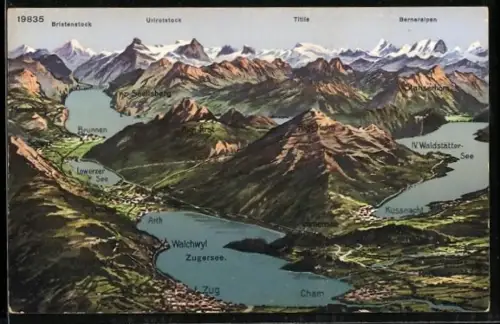 AK Immensee, Seen u. die Alpen