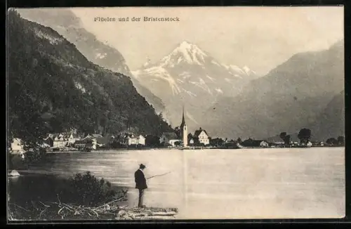 AK Flüelen, Teilansicht mit Bristenstock