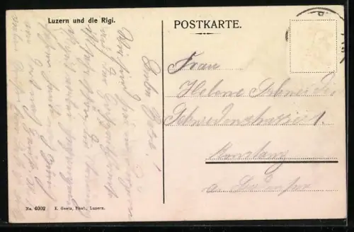 AK Luzern, Teilansicht mit Rigi