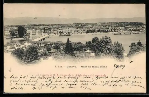 AK Genève, Quai du Mont-Blanc