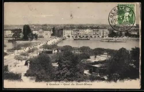 AK Genève, Quai du Mont-Blanc