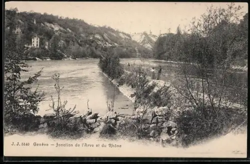 AK Genève, Jonction de l`Arve et du Rhône