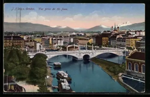 AK Genève, Vue prise de St. Jean