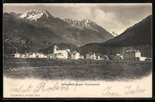 AK Andermatt, Kirche gegen Pazolastock