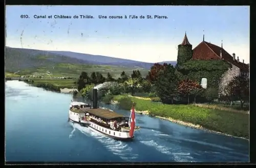 AK Ile de St. Pierre, Canal et Château de Thièle