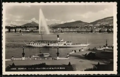 AK Genève, Le Jet d`Eau et le Mont Blanc