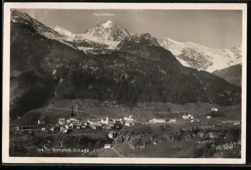 AK Simplon-Village, Panorama mit Fletschhorn