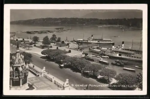 AK Genève, Monument Brunswick et la Rade