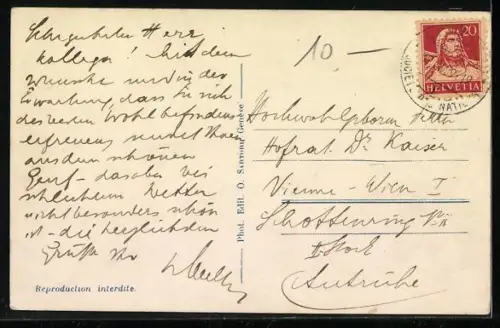 AK Genève, Monument Brunswick et la Rade