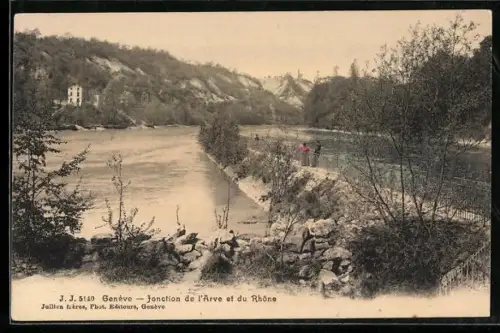 AK Genève, Jonction de l`Arve et du Rhône